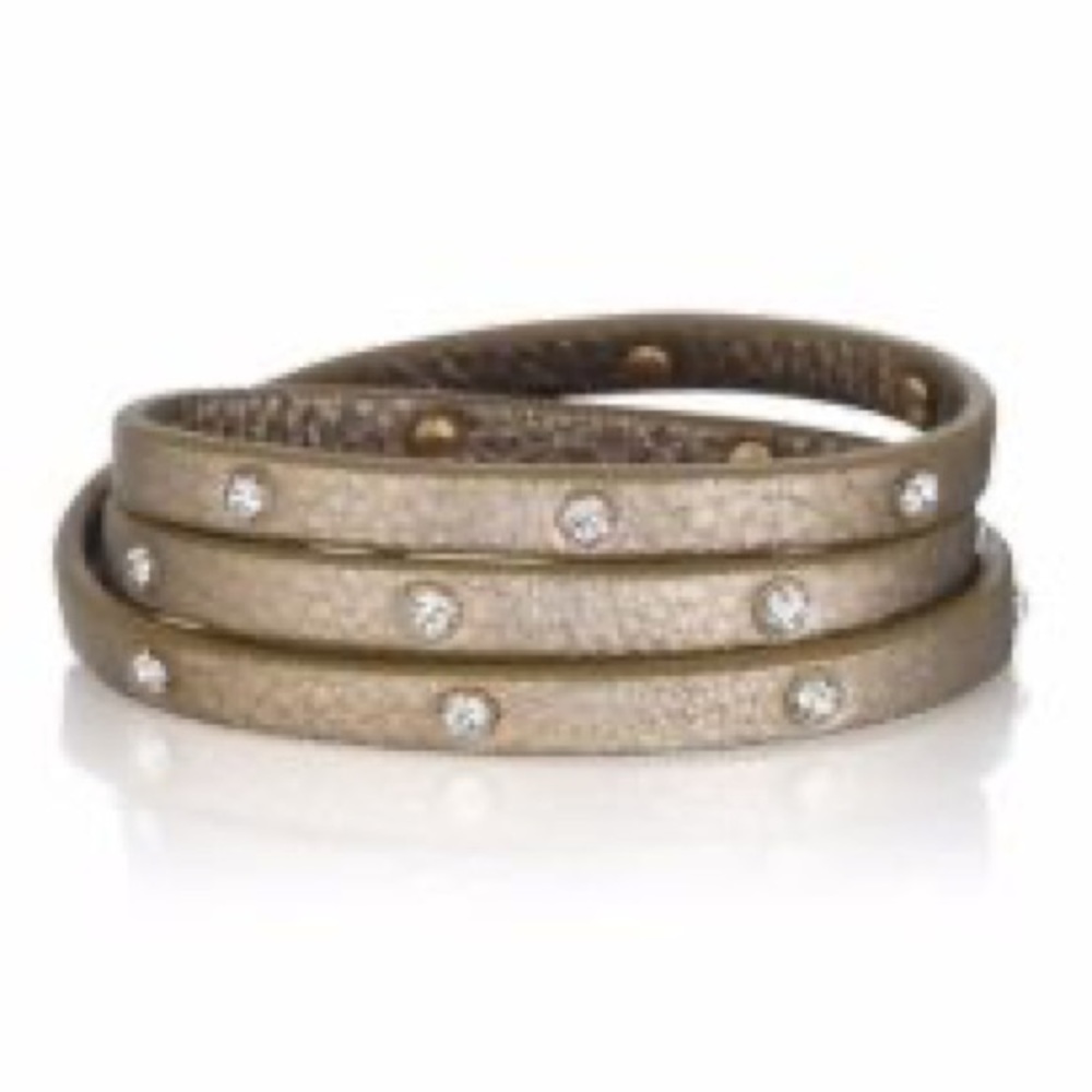 Chloe + Isabel Crystal Studded Leather Bracelet